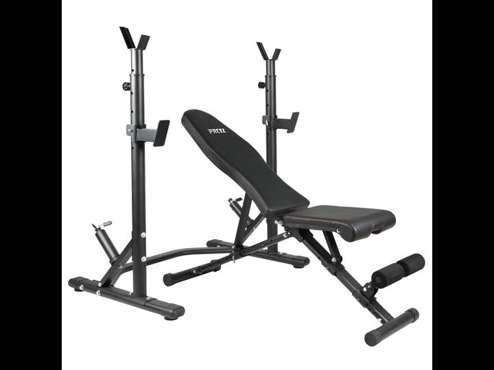prctz-two-piece-olympic-weight-bench-with-squat-rack-foldable-fid-bench-and-weight-storage-1