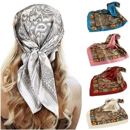 Fashionable Large Cashew Flower Print headscarf | Image