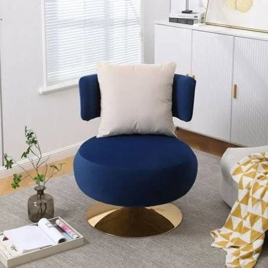 round-barrel-chair-swivel-accent-chair-with-pillow-armless-chair-for-living-room-bedroom-navy-size-w-1