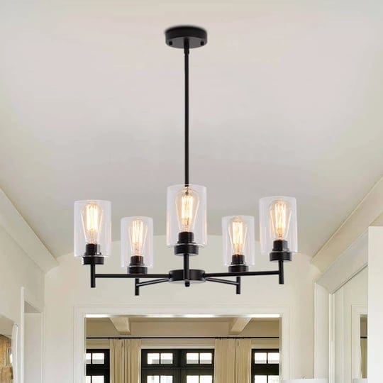 lwytjo-black-chandelier-5-lights-farmhouse-chandeliers-with-clear-glass-shades-dining-room-light-fix-1