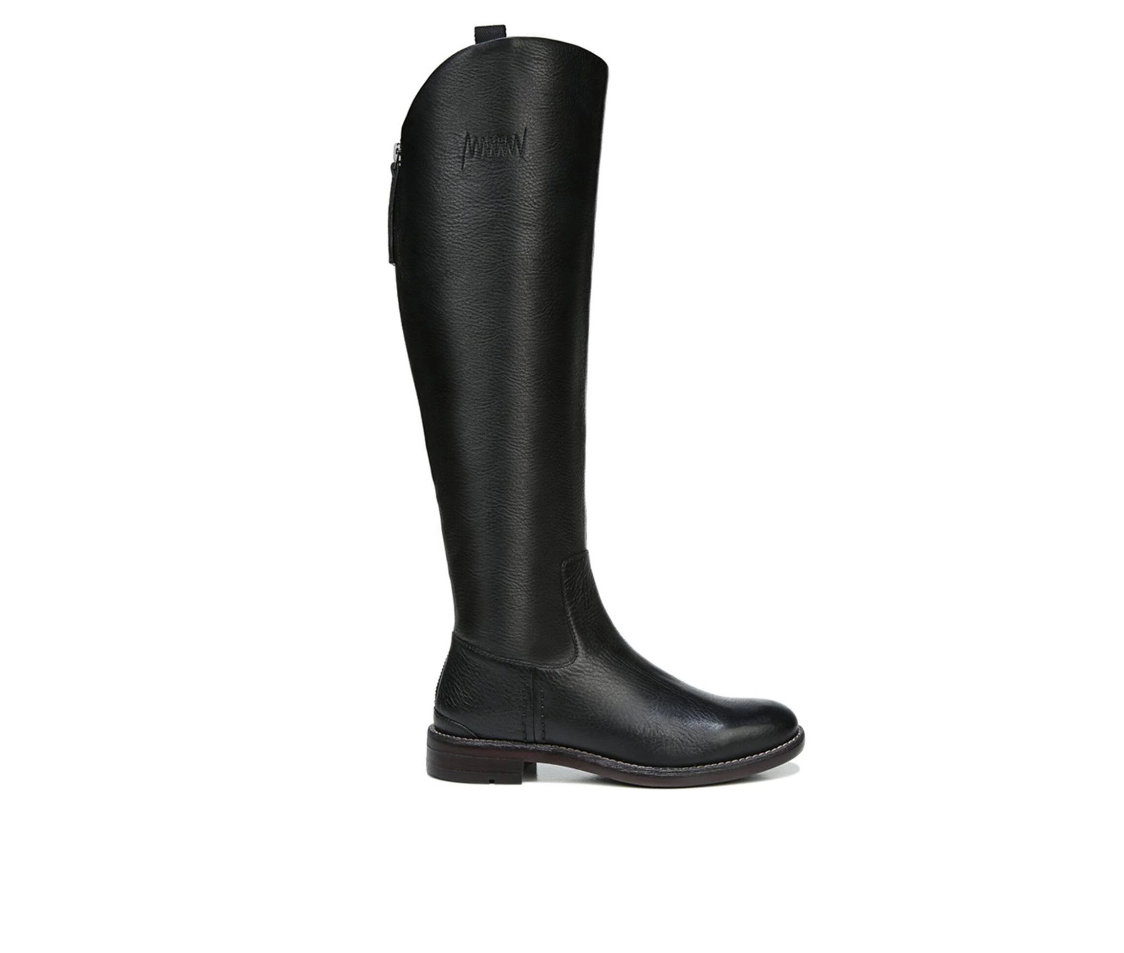 Elegant Knee-High Leather Boots with Almond Toe | Image