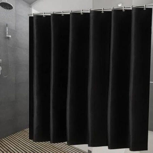 velocity-polyester-fabric-shower-curtain-liner-solid-machine-washable-waterproof-shower-curtain-line-1