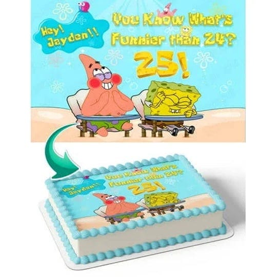 spongebob-funnier-than-24-25-funny-fun-edible-cake-image-topper-birthday-photo-icing-fondant-decorat-1