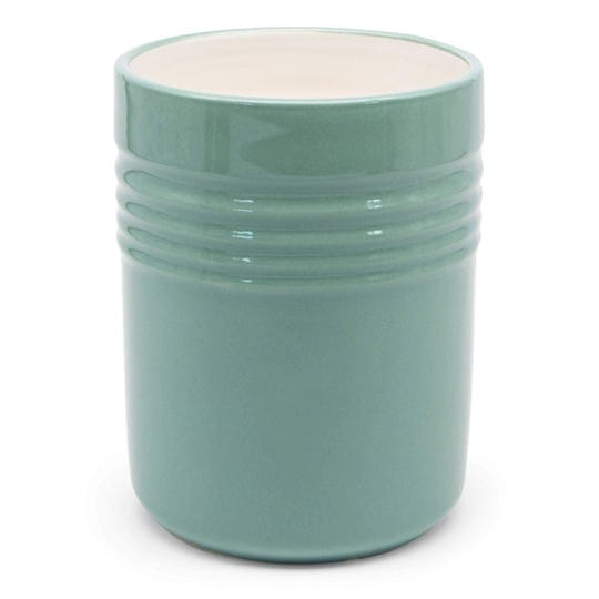 kook-ceramic-utensil-crock-6-inches-teal-1