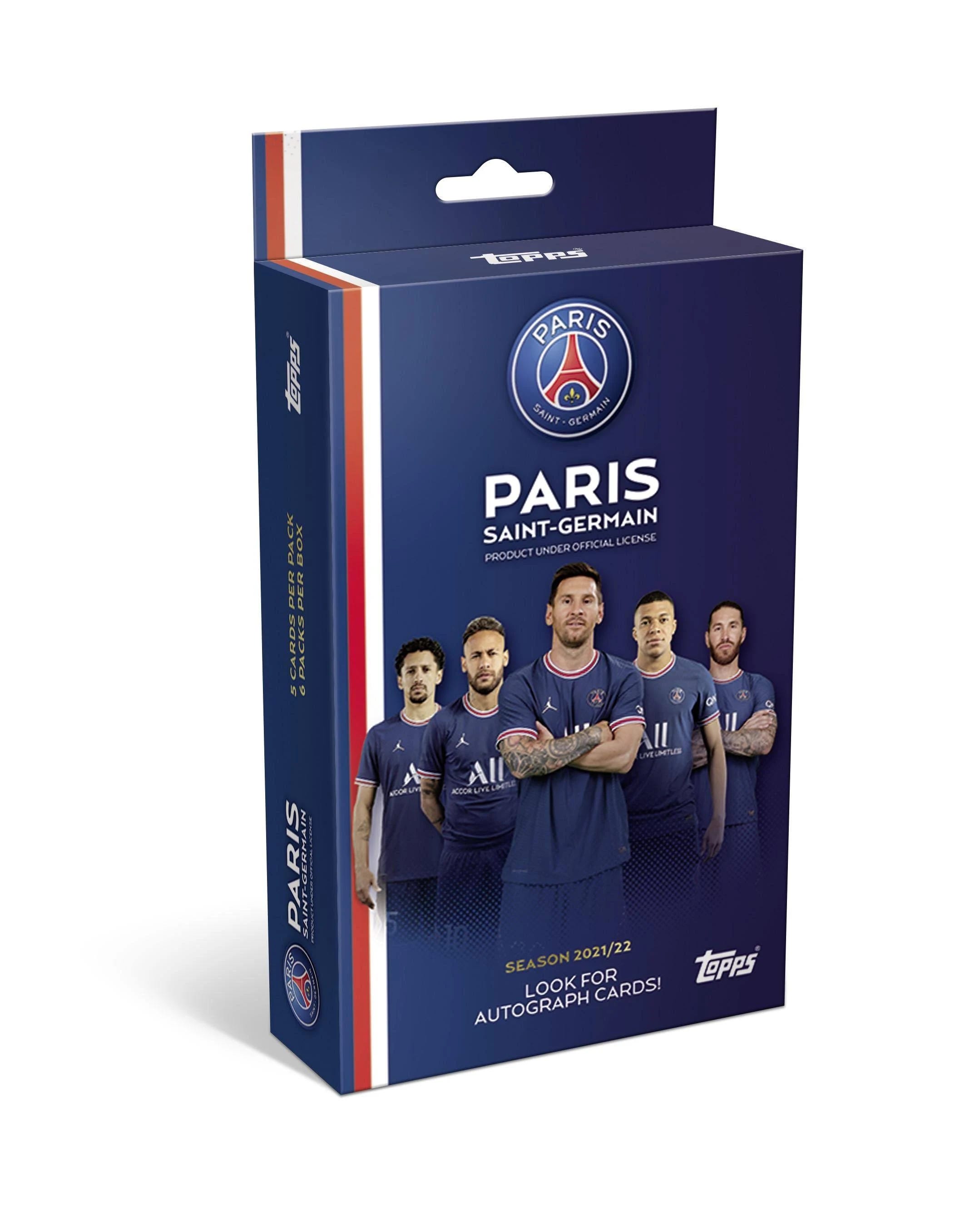 Paris Saint-Germain Soccer Team 2021-22 Topps Trading Cards Set | Image