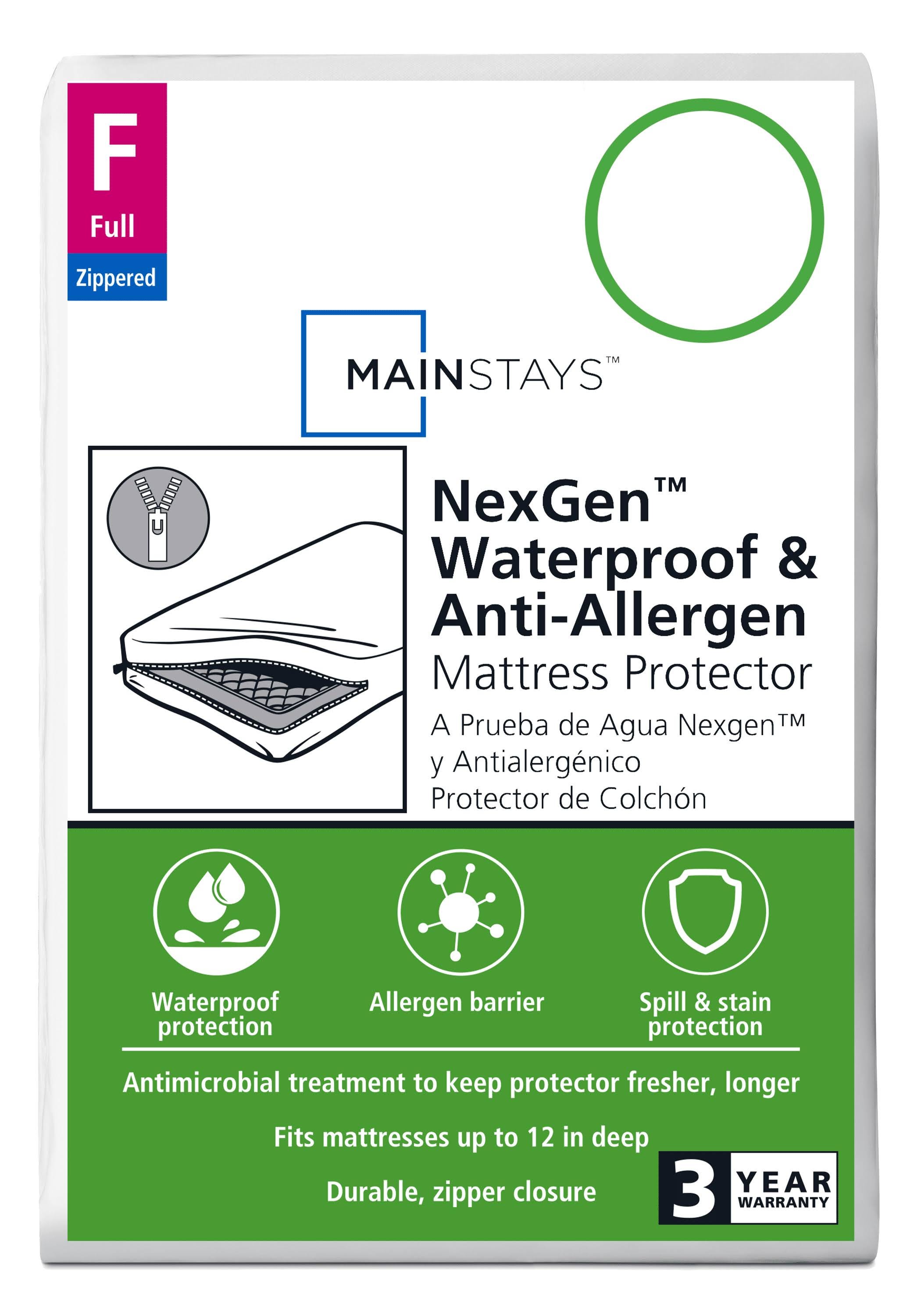Mainstays Nexgen Waterproof Mattress Protector - Lightweight, Hypoallergenic, and Noisy-Free | Image