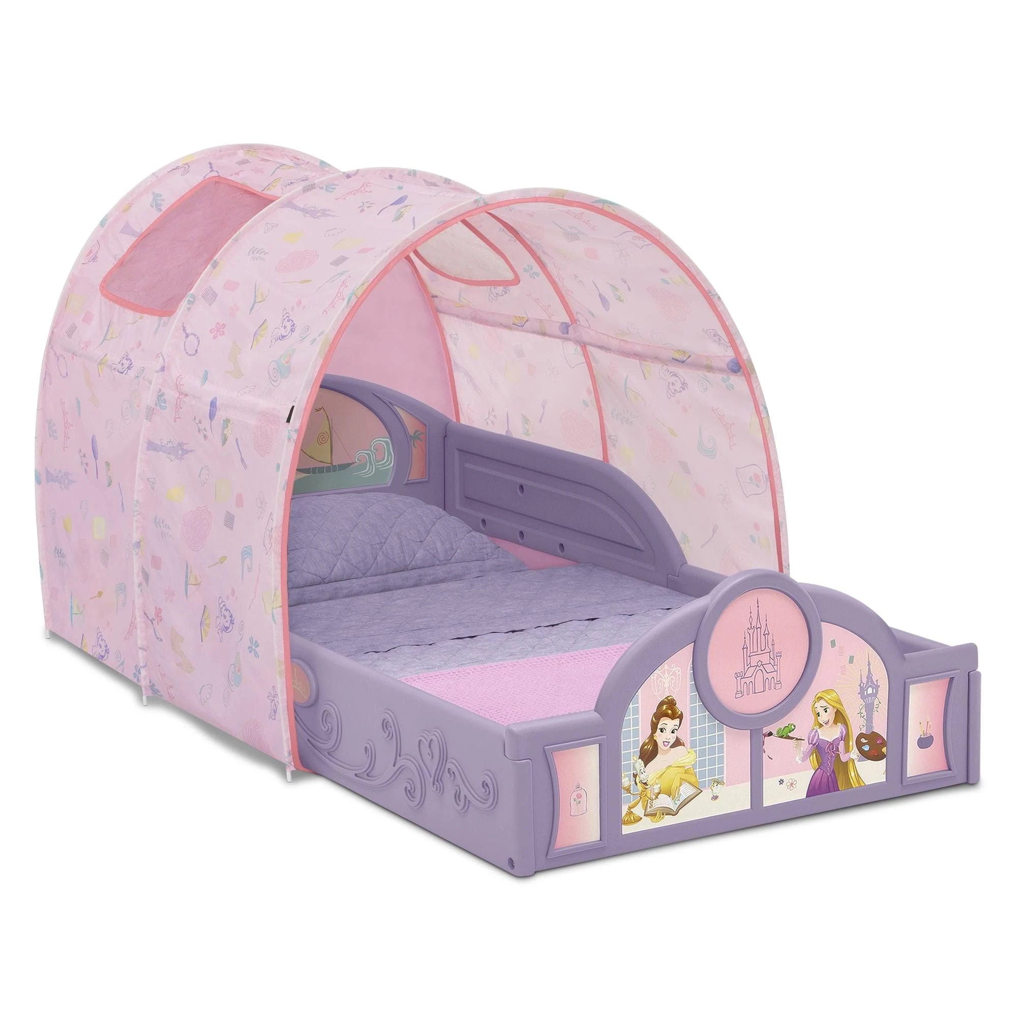 Cute and Safe Disney Princess Sleep and Play Toddler Bed with Tent | Image