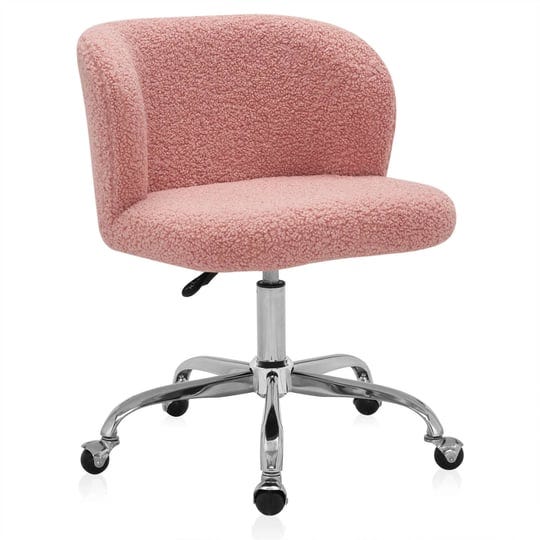 belleze-aston-boucle-desk-chair-swivel-adjustable-height-8-options-pink-1