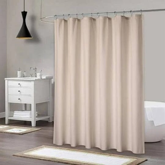 zacoo-72-inchwx78-inchl-farmhouse-fabric-shower-curtain-or-liner-solid-extra-long-bathroom-shower-cu-1