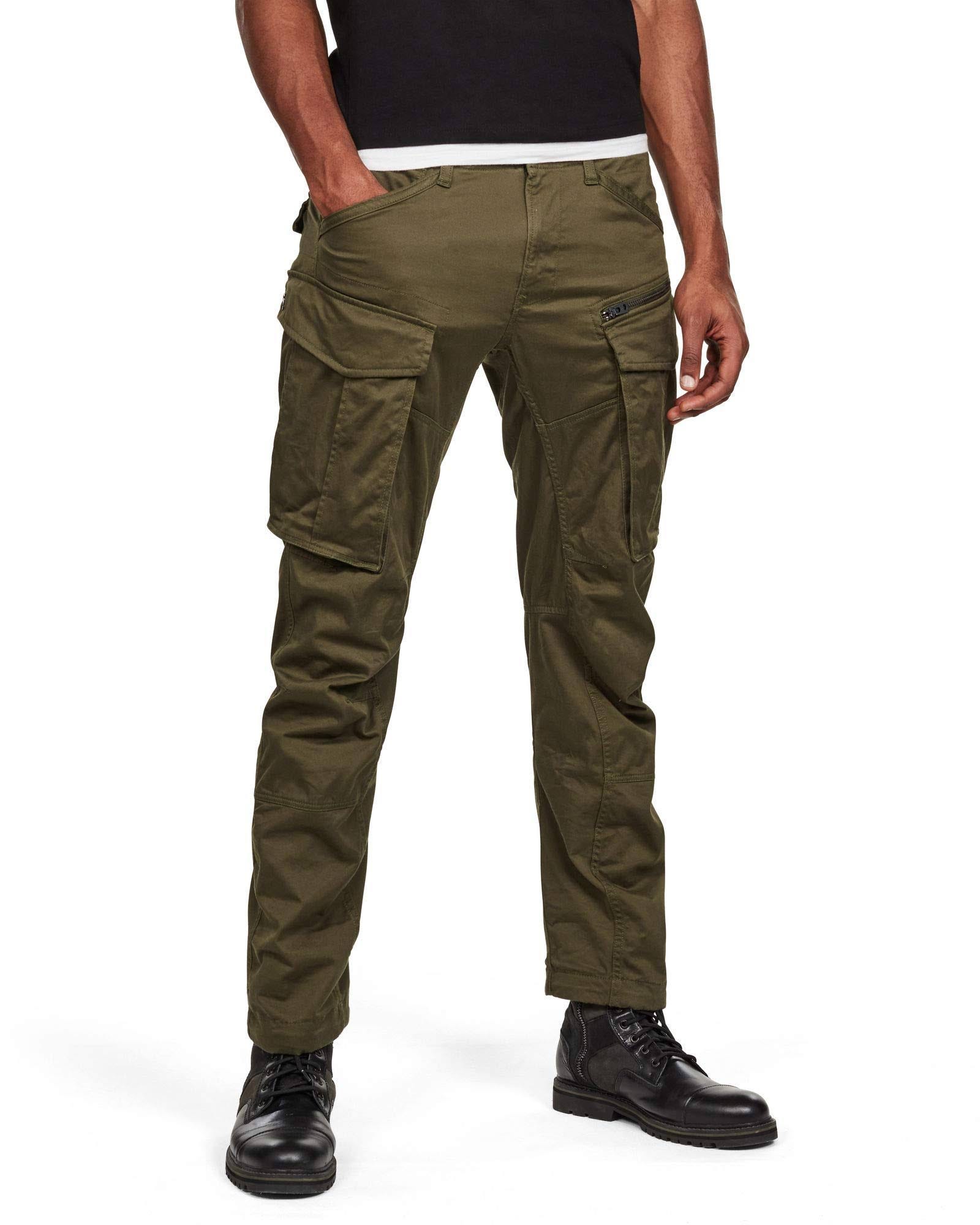 Khaki Cargo Pants with Tapered Fit - G-Star Rovic Zip 3D | Image