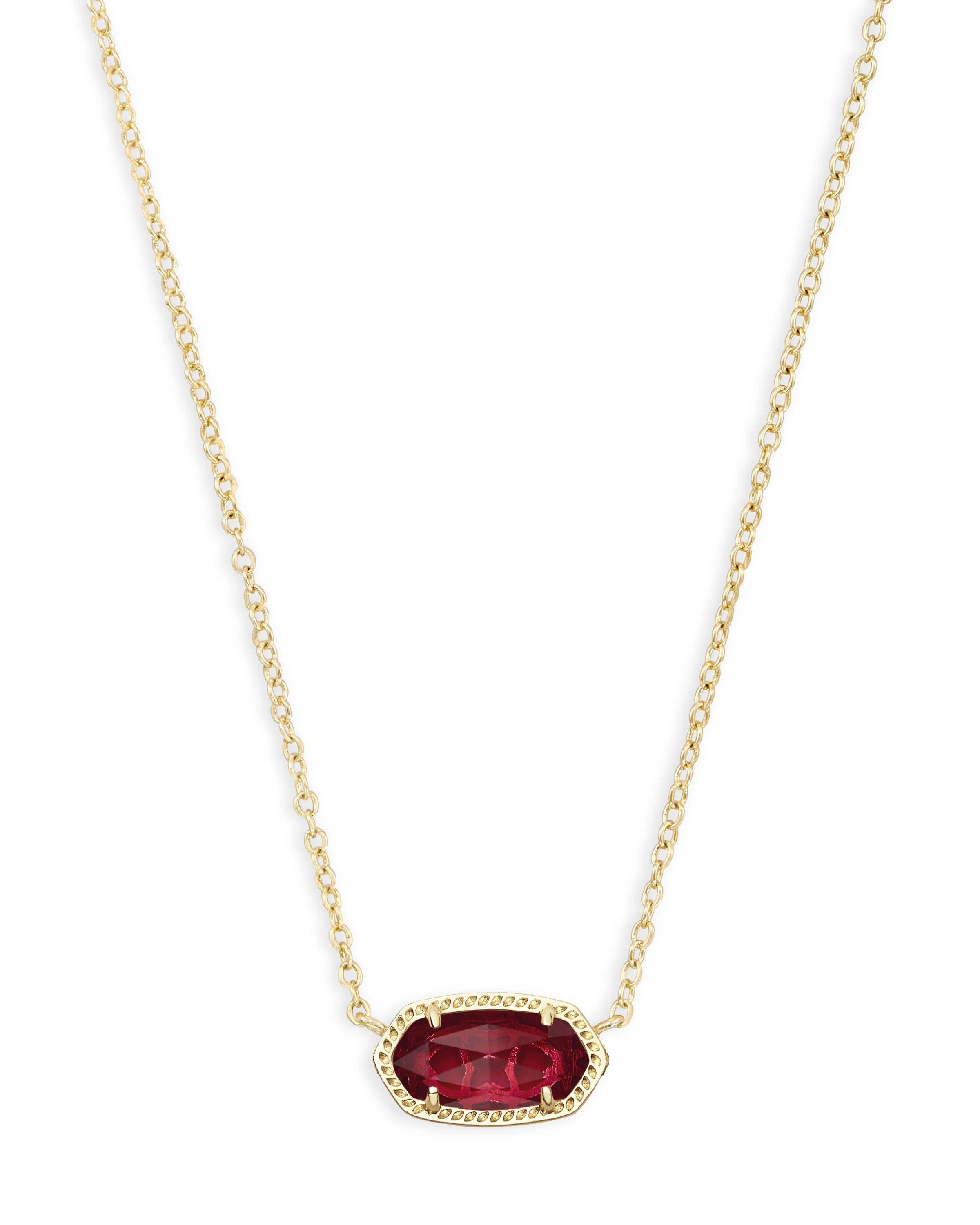 Berry Hued Elisa Gold Pendant Necklace | Image