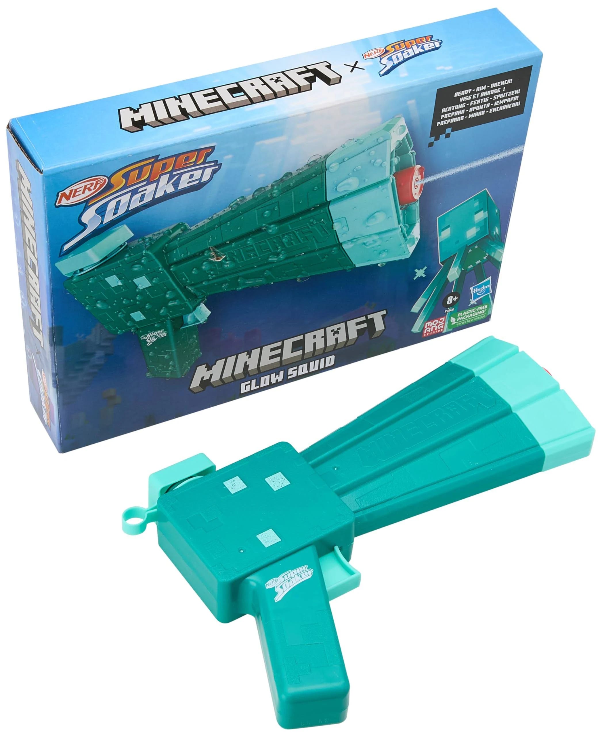 Nerf Minecraft Glow Squid Super Soaker Water Blaster | Image