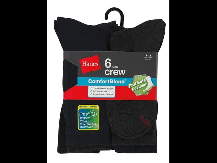 hanes-mens-comfortblend-6-pack-cushioned-casual-solid-crew-socks-1