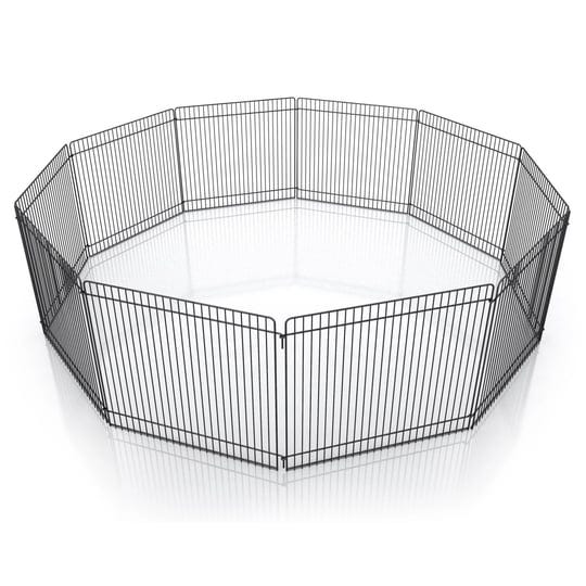 pet-champion-small-animal-wire-playpen-black-9in-tall-32in-diameter-1