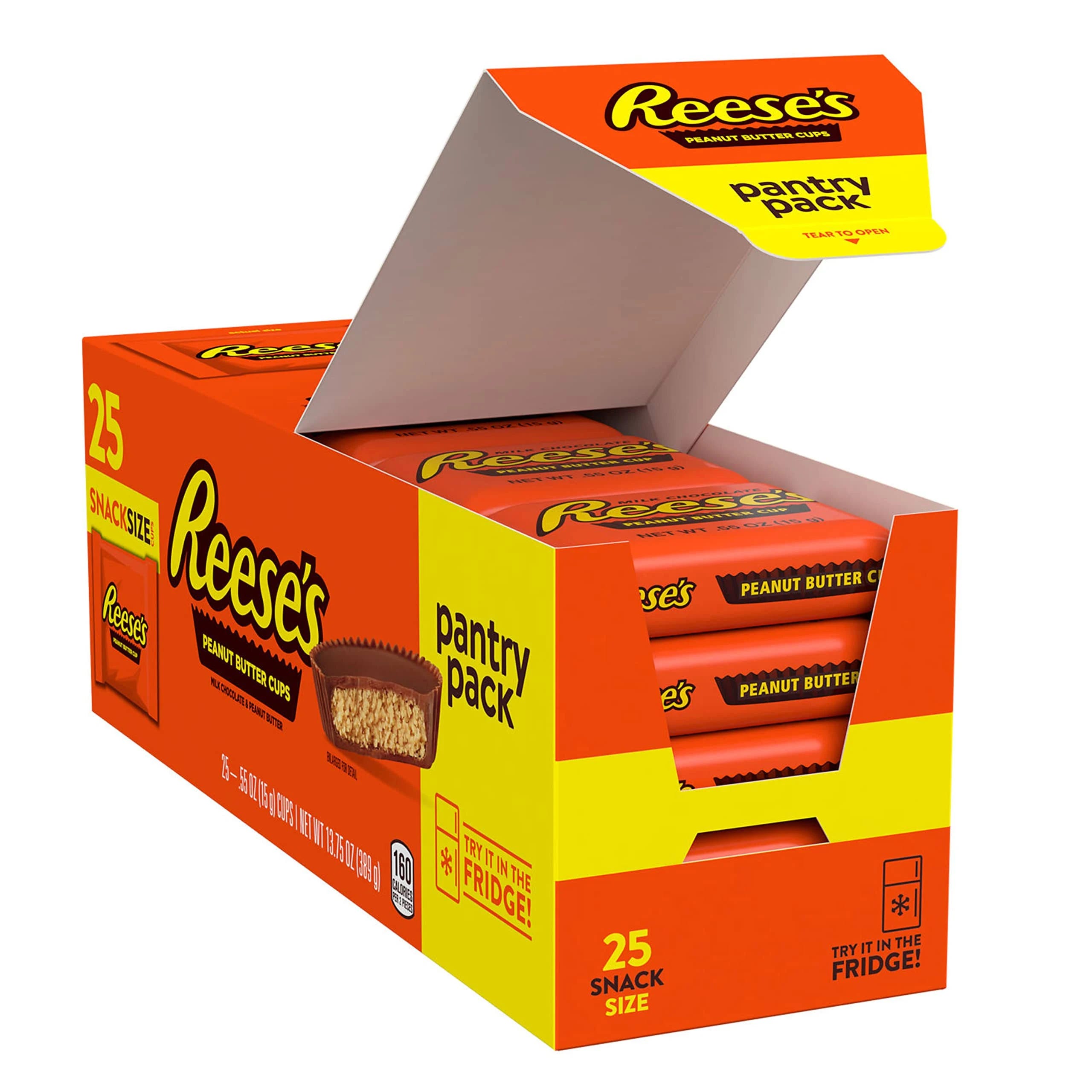 Reese's Peanut Butter Cups Fast Break Snack Size Candy 25 Pieces | Image