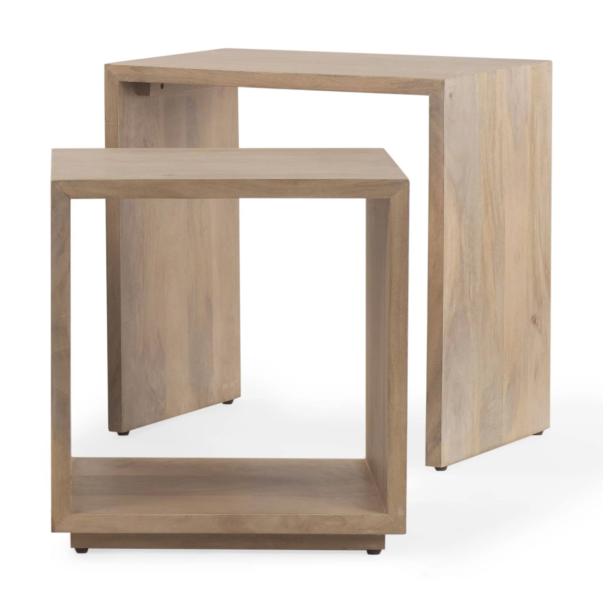 Solid Wood Alanna Nesting Tables Set of 2 | Image