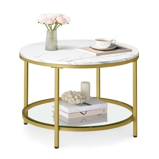 vasagle-round-coffee-table-small-coffee-table-with-faux-marble-top-and-glass-storage-shelf-2-tier-ci-1