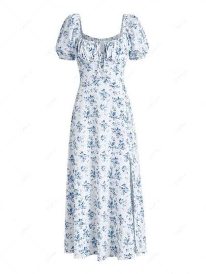 mini-dress-zaful-puff-short-sleeves-floral-print-high-waist-vacation-milkmaid-midi-dressbluescottage-1