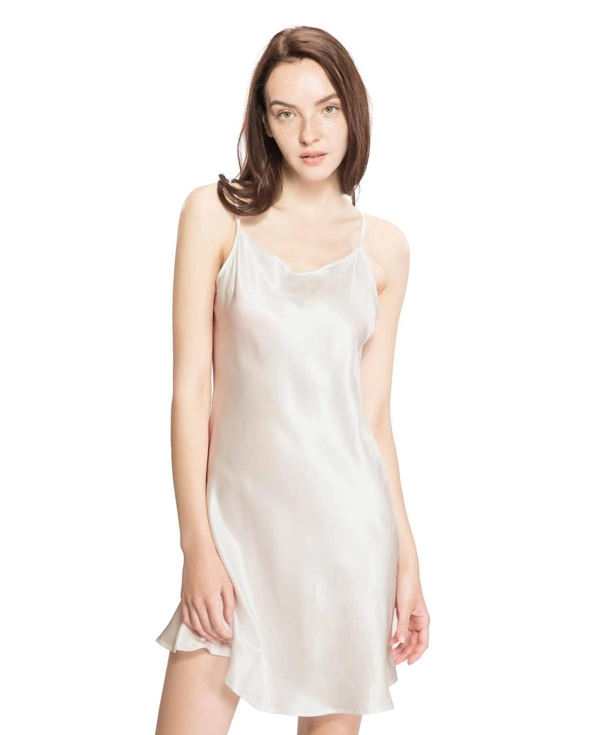 LilySilk Ivory Silk Chemise Nightgown for Women | Image
