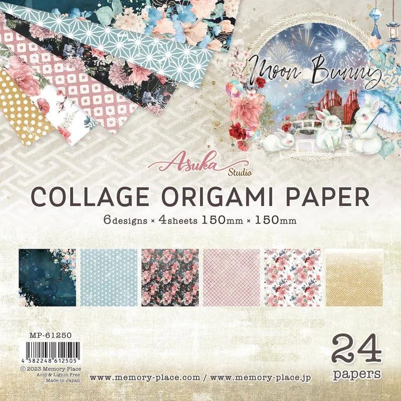 Moon Bunny Origami Collage Paper Collection | Image