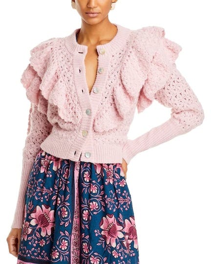farm-rio-pink-flower-texture-knit-cardigan-size-l-1