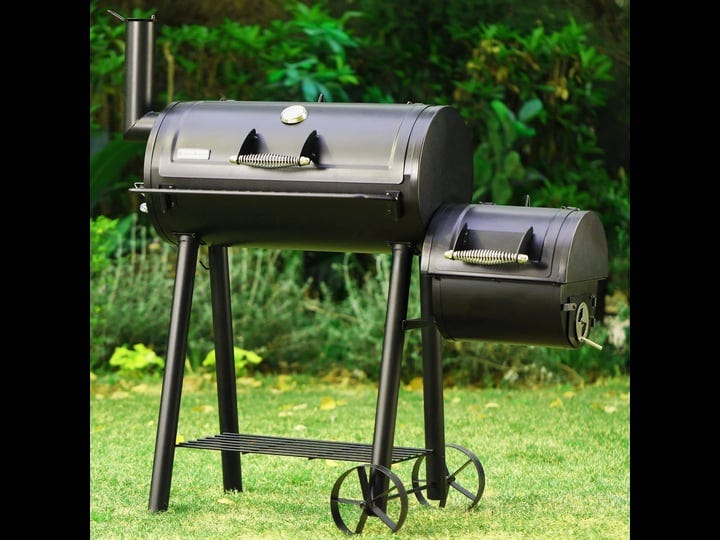 captiva-designs-charcoal-grill-with-offset-smoker-all-metal-steel-made-outdoor-1