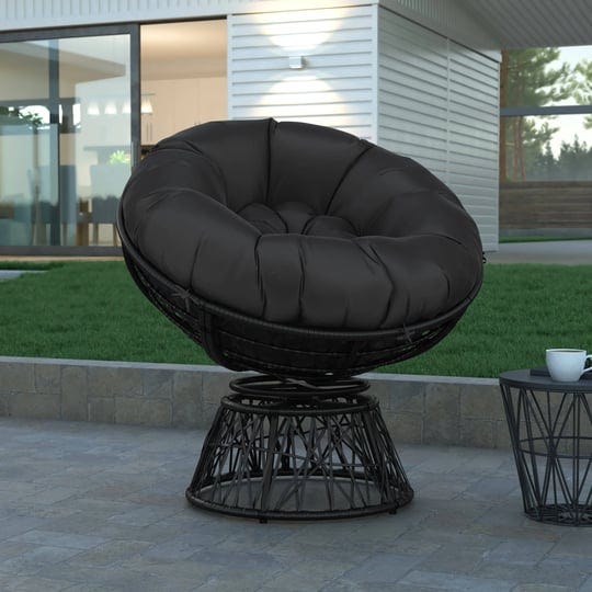 emma-and-oliver-swivel-papasan-patio-chair-black-wicker-wrap-powder-coated-metal-frame-black-plush-c-1