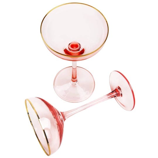 reawow-pink-champagne-glasses-5-oz-champagne-coupe-glasses-classic-cocktail-glassware-gilded-dessert-1