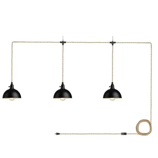 3-light-black-standard-shaded-hanging-lamps-pendant-light-with-plug-in-1