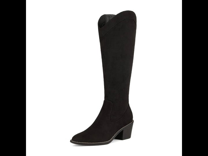 dream-pairs-womens-riding-cowgirl-western-fall-pointed-toe-knee-high-boots-size-5-black-1
