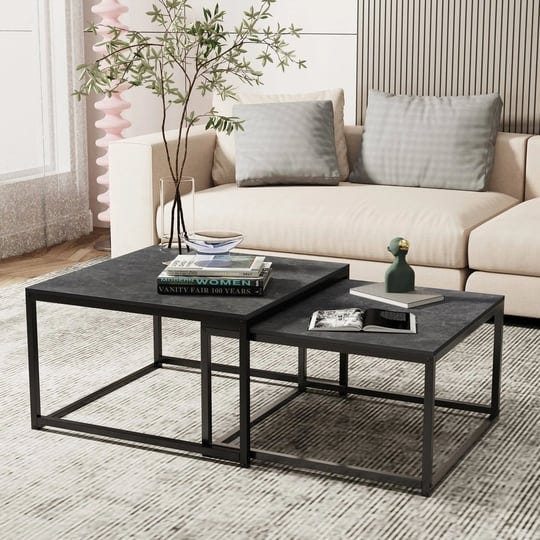 nesting-coffee-table-set-stackable-with-sintered-stone-tabletop-dark-black-1