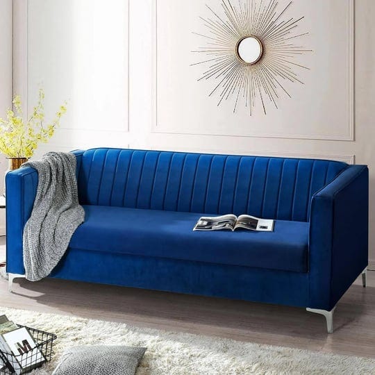 euroco-mid-century-velvet-sofa-for-living-room-loveseat-sofa-with-metal-legs-77-inch-loveseat-with-v-1