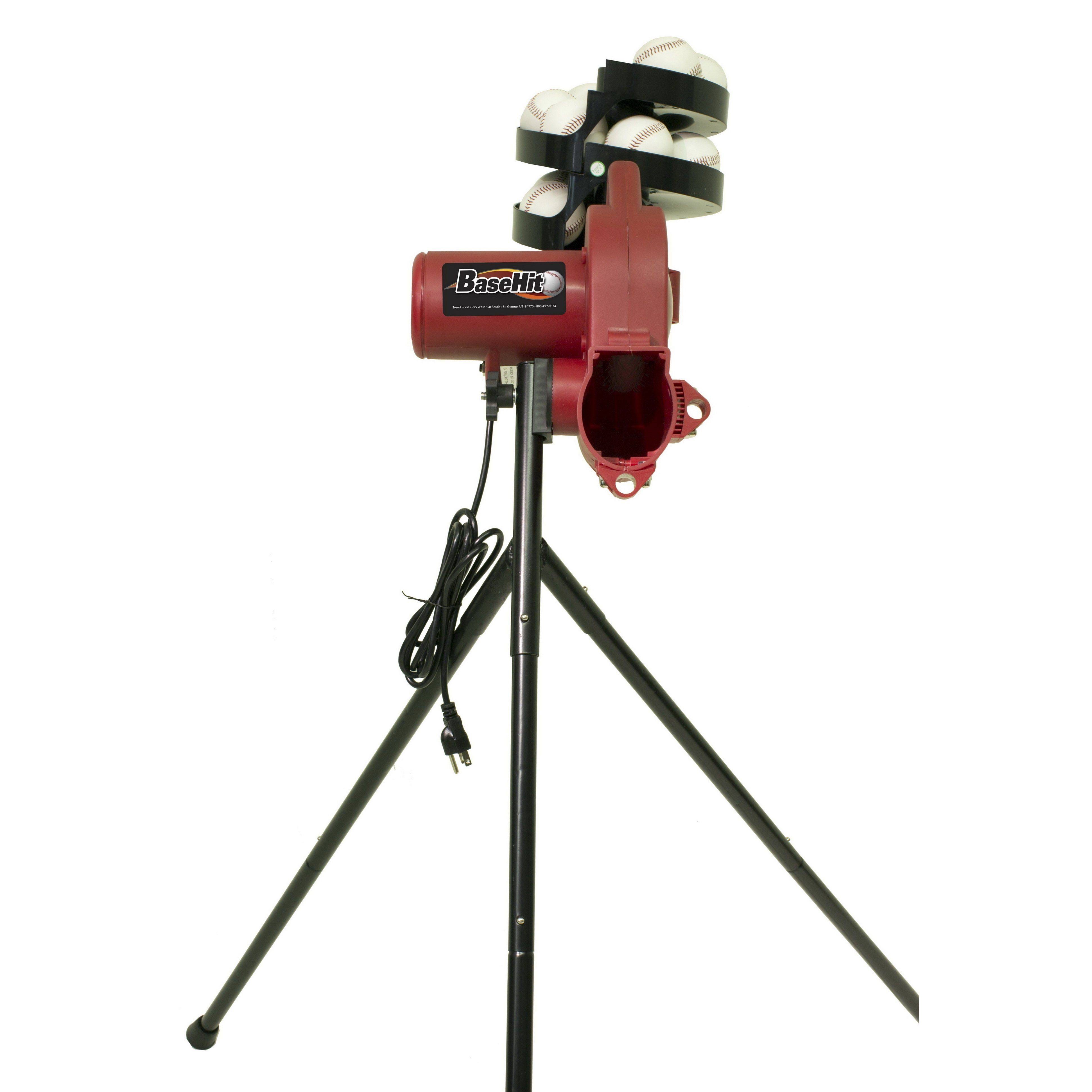 BaseHit Baseball Pitching Machine by Heater Sports - Auto Ball Feeder with DualWheel Control | Image