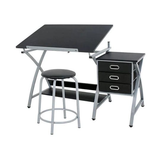 drafting-table-art-craft-drawing-desk-art-hobby-folding-adjustable-with-stool-size-13-3-1