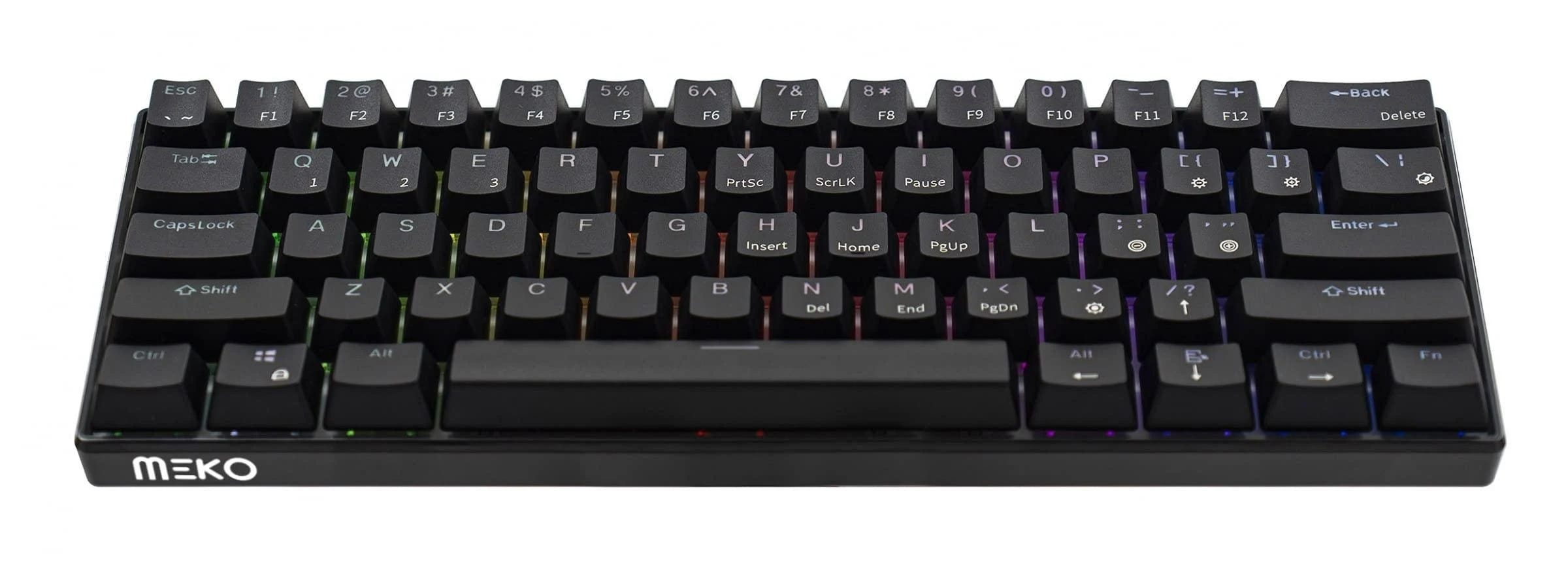 Stylish MEKO 60% RGB LED Blink Keyboard with Hotswap, Bluetooth, and Kailh Box Brown Caps | Image