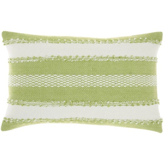 mina-victory-outdoor-pillows-woven-stripes-dots-throw-pillow-in-green-size-14-inch-x-22-inch-1