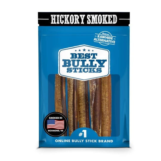 best-bully-sticks-hickory-smoked-100-natural-6-inch-bully-sticks-for-dogs-5-pack-smoky-odor-free-no--1