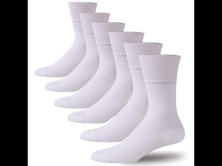 forcool-diabetic-crew-cotton-socks-white-cushioned-seamless-toe-moisture-wicking-dry-fit-non-binding-1