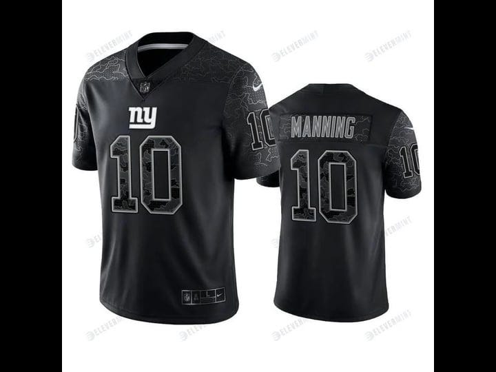 eli-manning-10-new-york-giants-black-reflective-limited-jersey-menxl-no-1