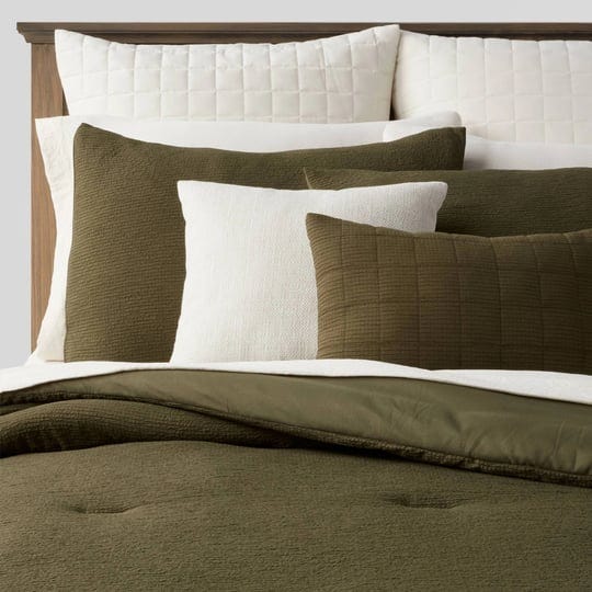 12pc-king-micro-texture-comforter-sheet-bedding-set-dark-green-threshold-1
