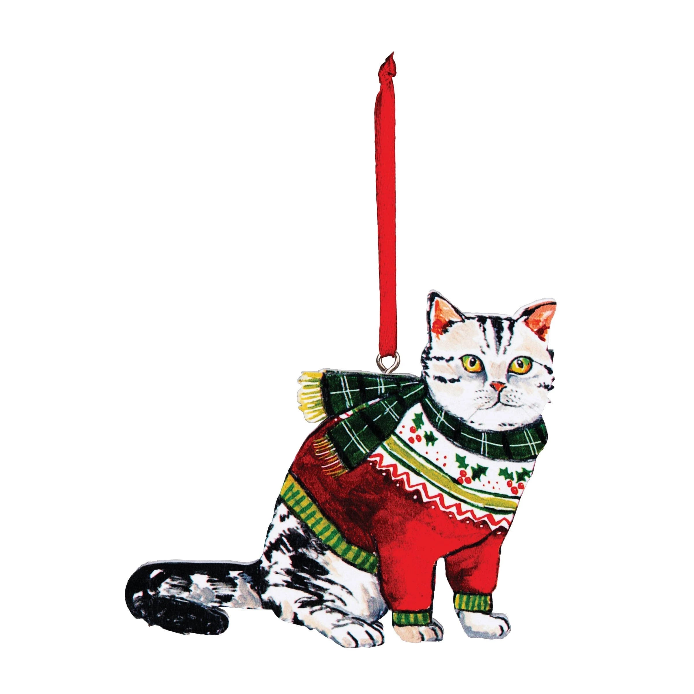 Gallerie II Sweater Cat Ornament for Christmas Decor | Image