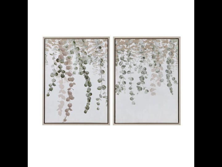 inkivy-botanical-waterfall-eucalyptus-2-piece-framed-canvas-wall-decor-set-green-1