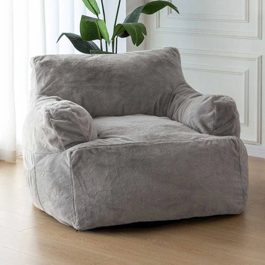 maxyoyo-giant-bean-bag-chair-faux-fur-stuffed-bean-bag-couch-for-living-room-grey-1