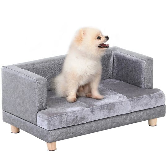 pawhut-luxury-fancy-dog-bed-for-small-dogs-small-dog-couch-with-soft-fuzzy-faux-leather-combo-dog-so-1