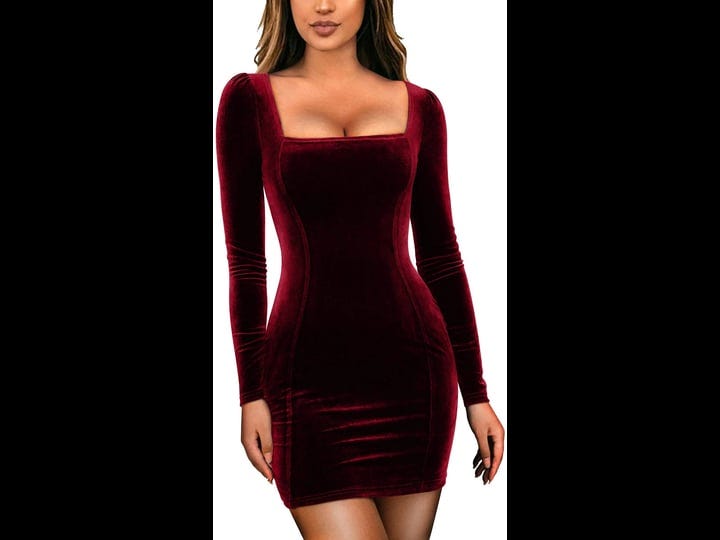 gobles-womens-sexy-velvet-long-sleeve-bodycon-elegant-mini-party-dress-wine-red-x-large-1