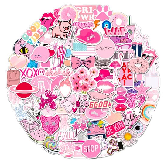 100-pcs-preppy-stickers-pink-stickers-pack-smile-stickersaesthetic-stickers-water-bottlevinyl-waterp-1