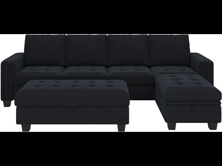 belffin-velvet-convertible-4-seat-sectional-sofa-with-reversible-chaise-l-shaped-sofa-couch-furnitur-1