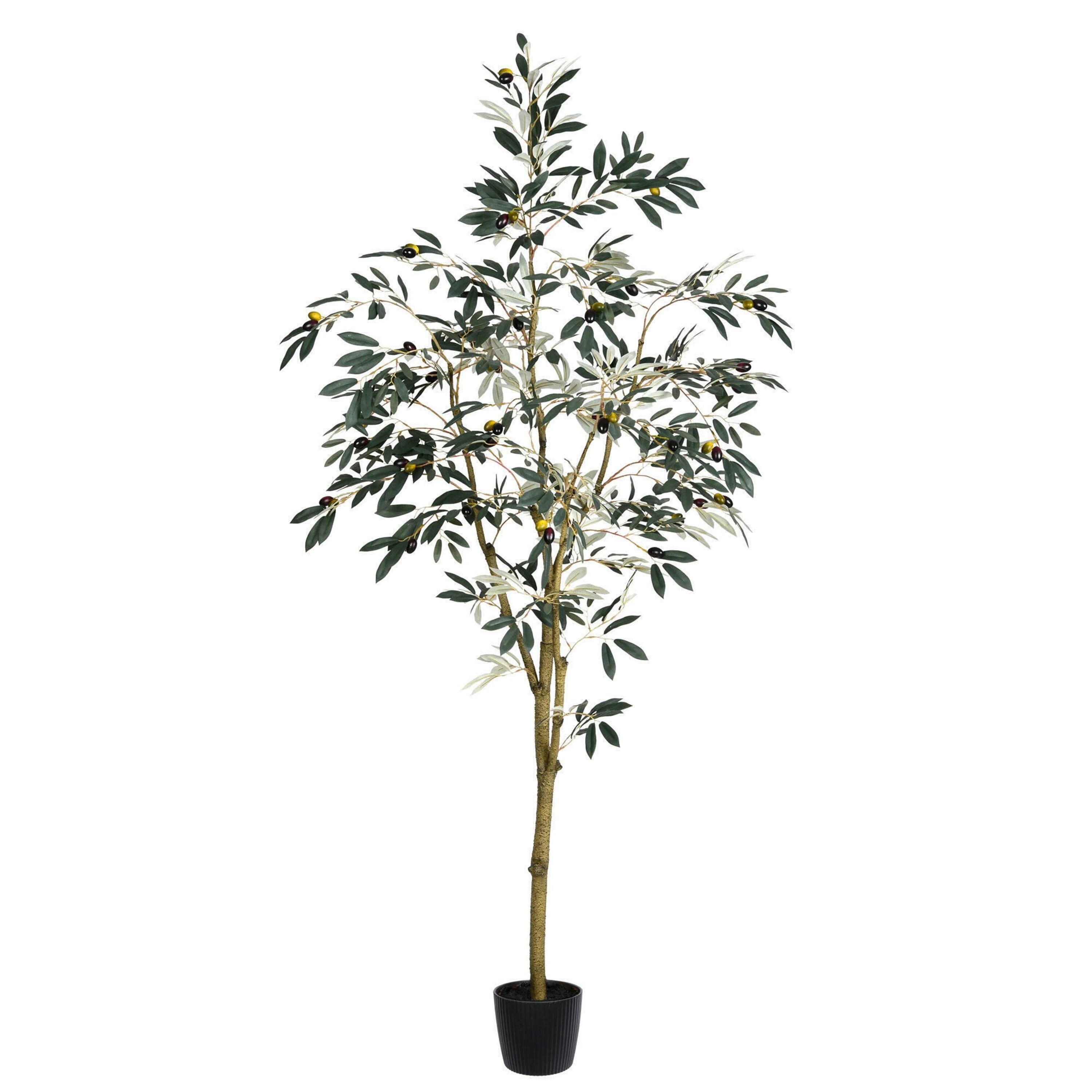 Realistic 6 ft. Artificial Potted Faux Olive Tree | Image