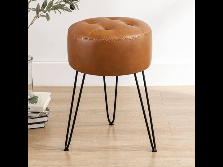 lue-bona-faux-leather-vanity-stool-chair-for-makeup-room-brown-stool-for-vanity-19-height-tufted-sma-1