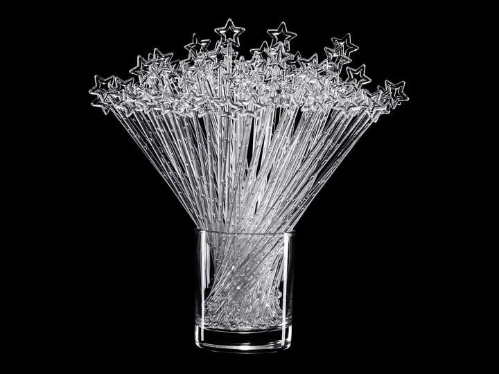 honoson-100-pieces-9-1-inch-clear-star-top-swizzle-sticks-disposible-plastic-star-top-crystal-swizzl-1